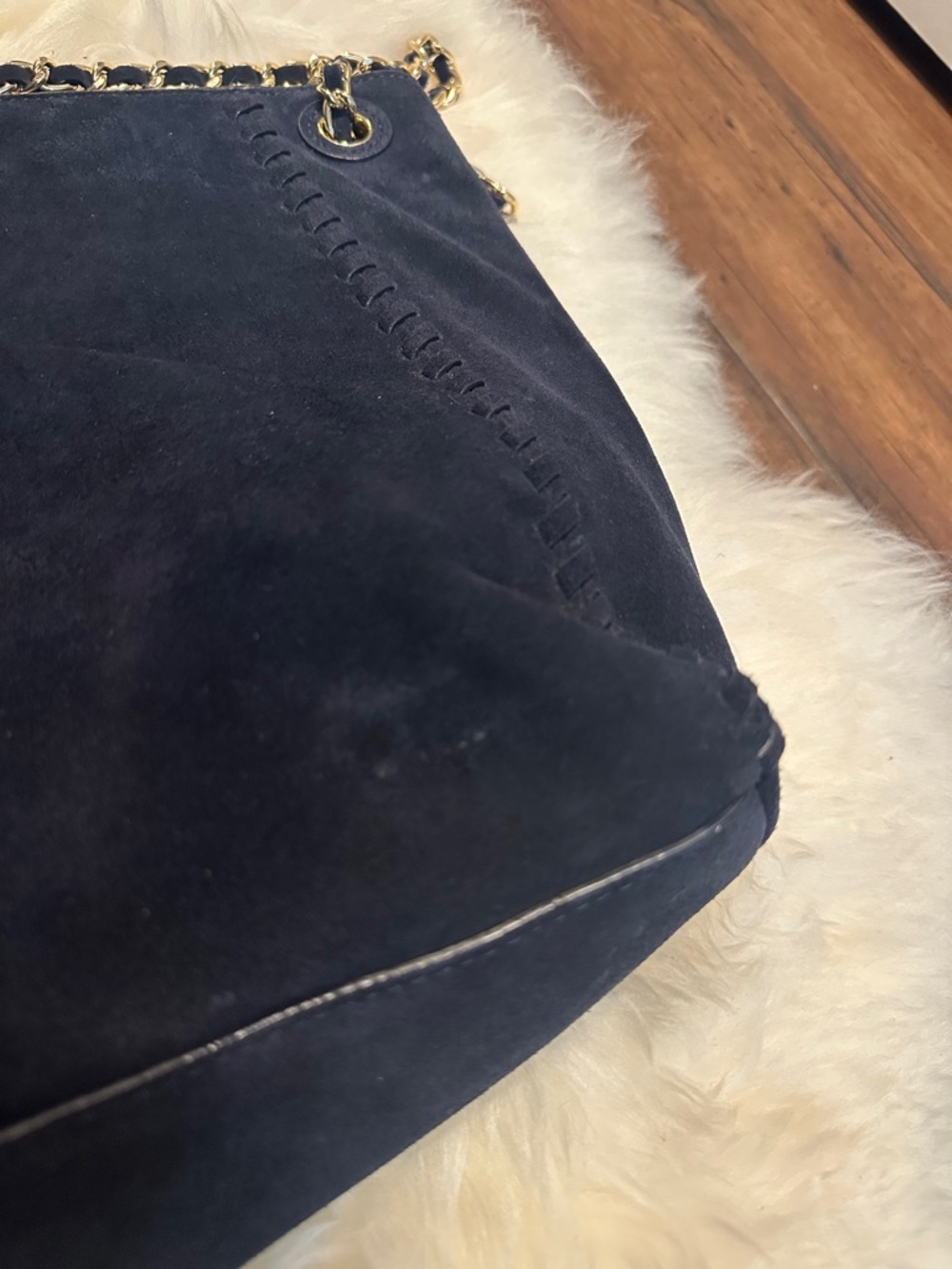 Navy suede bag - Picture 11 of 11